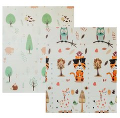 Дитячий двосторонній складаний килимок Poppet Тигреня в лісі і Молочна ферма 180х150 см