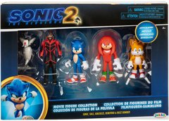 Набір ігрових фігурок Sonic the Hedgehog 2 Сонік та друзі 5 фігурок 6 см (412684)