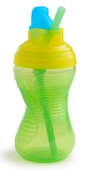 Пляшка непроливна "Flip Straw" (Mighty Grip) 296мл. кол. зелений