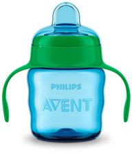 Чашка-непроливайка Philips Avent с мягким носиком 200 мл голубая, 6 мес +, 1 шт, (SCF551_05)