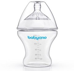 Бутылочка для кормления BabyOno Natural Nursing, медленный поток, 180 мл (1450)