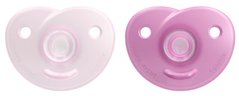 Пустушка силіконова Philips Avent Soothie 0-6 місяців, рожевий, 2 шт. (SCF099/22)