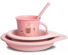 Набор посуды для кормления Suavinex Лесные истории розовый (306792)