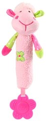 Іграшка-пищалка Овечка з прорізувачем, рожевий BabyOno (606)