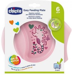 Тарілка Chicco Easy Feeding Plate 6м+ Рожевий (16001.40.10)