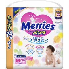 Трусики-підгузники дитячі Merries M (6-11 кг, 74 шт)