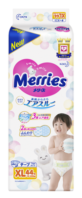Підгузники дитячі Merries XL (12-20 кг, 44 шт)
