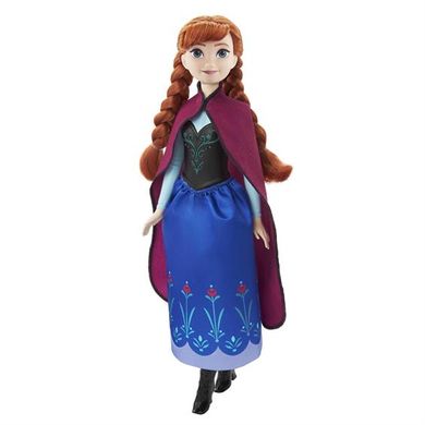 Кукла Disney Frozen принцесса Анна из мультфильма Ледяное сердце в накидке (HLW49)