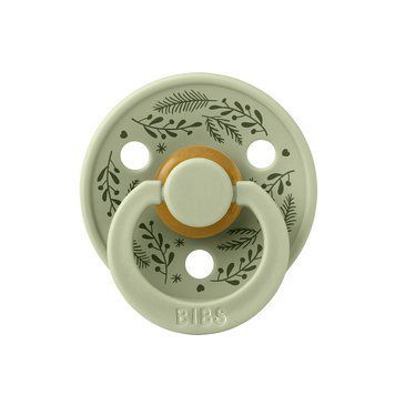 Соска пустушка BIBS Pacifier Colour Holiday Leaf Latex Size 1 Sage Hunter Green (10027250)