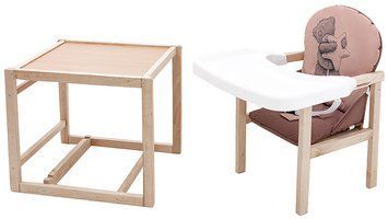 Стульчик-трансформер Babyroom капучино/шоколад, мишка и звезда (Винни-230 eko)