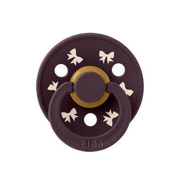 Соска пустушка BIBS Pacifier Colour Holiday Bow Latex Size 2 Plum Ivory (20027335)