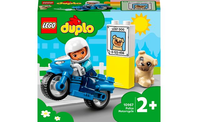 Конструктор LEGO DUPLO Рескью Полицейский мотоцикл (10967)