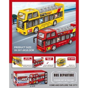 Автобус двоповерховий 2 кольори (2387)