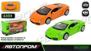 Машина металлическая Автопром Lamborghini Gallardo LP 560-4 в ассортименте (4333)