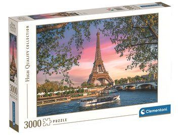 Пазли Clementoni Рожевий захід над Парижем 3000 ел. (33039)