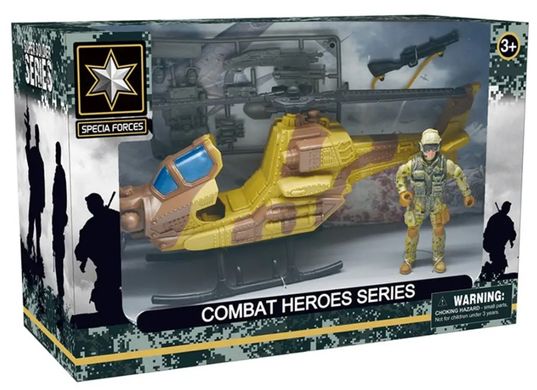 Іграшковий набір DIY Toys Військовий спецпідрозділ: гвинтокрил з фігурокою та обладнан (CJ-2175177)