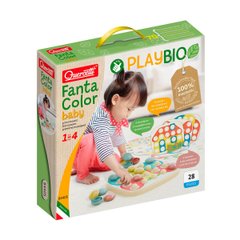 Набір серії Play Bio "- Для занять мозаїкою Fantacolor Baby (великі фішки (21 шт.) + Дошка)" Quercetti (84405-Q)