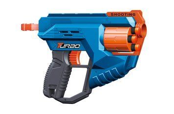 Пистолет механический Turbo с барабаном и мягкими патронами 12 шт. (BT325)