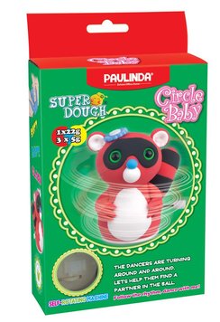 Масса для лепки Paulinda Super Dough Circle Baby Енот заводной механизм, крутящийся, красный PL-081177-1