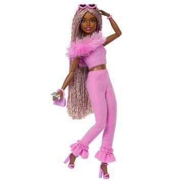 Лялька Barbie Deluxe style Barbiecore Модниця у костюмі з пір'ям (HYV28)
