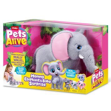 Інтерактивний набір Pets Alive Mama & Baby Surprise S1 Мама слониха з сюрпризом (9570)