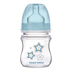 Пляшка з широким отвором антиколікова Easystart Newborn baby 120 мл синя Canpol (35/216_blu)