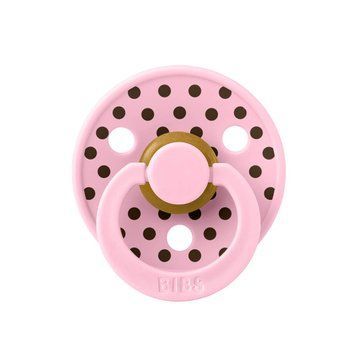 Соска пустушка BIBS Pacifier Studio Colour Polka Small Latex Size 2 Baby Pink Mocha (20034234)