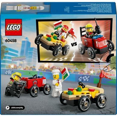 Конструктор LEGO City &laquo;Пицца-авто против пожарной машины&raquo; Набор гонок (60458)