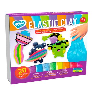 Набір для ліплення з повітряним пластиліном Lovin Elastic clay 20 стіків (70140)