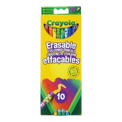 10 кольорових олівців з ластиками Crayola 3635