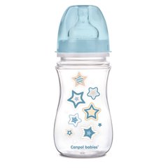 Пляшка з широким отвором антиколікова Easystart Newborn baby 240 мл синя Canpol (35/217_blu)