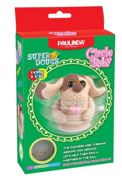 Масса для лепки Paulinda Super Dough Circle Baby Собака заводной механизм, крутящийся, коричневый PL-081177-6