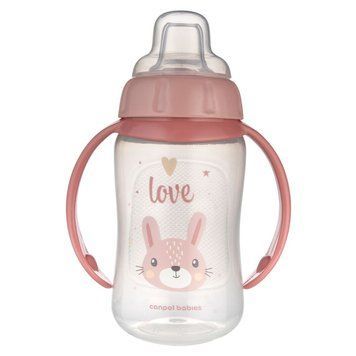 Кружка тренувальна з силіконовим носиком Canpol babies Cute Animals 320 мл Cute Animals рожева (56/512_pin2)