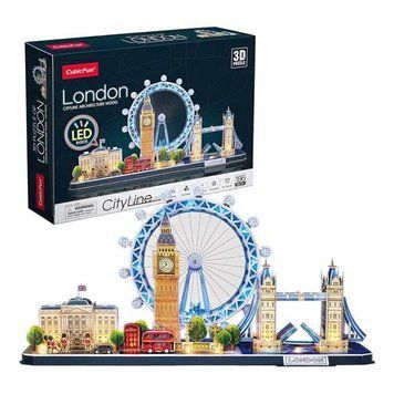 Трехмерный пазл CubicFun City line Лондон LED (L532h)