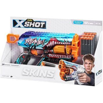 Швидкострільний бластер Zuru X-Shot Skins Griefer Shark Thrasher, 12 патронів (36561В)