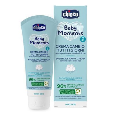 Крем захисний під підгузок з пантенолом Chicco Baby Moments, 100 мл