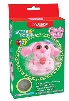 Масса для лепки Paulinda Super Dough Circle Baby Собака заводной механизм, крутящийся, розовый PL-081177-5