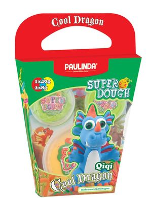 Маса для ліплення Paulinda Super Dough Cool Dragon Дракон блакитний PL-081378-14