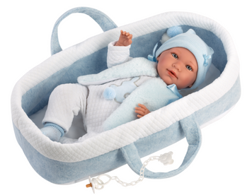 Пупс Mimo Lloron Capazo Celeste 42 см Llorens (74011)