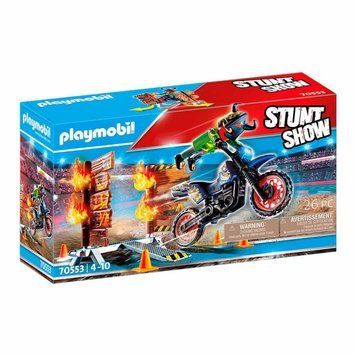 Конструктор Playmobil Stunt show Мотокросс с огненной стеной (70553)