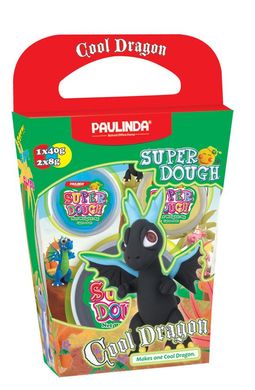 Маса для ліплення Paulinda Super Dough Cool Dragon Дракон чорний PL-081378-17