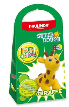 Масса для лепки Paulinda Super Dough Fun4one Жираф подвижные глаза PL-1565