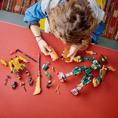 Конструктор LEGO NINJAGO Командные роботы ниндзя Ллойда и Арин 764 детали (71794)