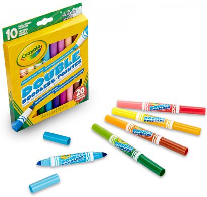 Двухсторонние смываемые фломастеры Double Doodlers 10 штук Crayola (58-8311)
