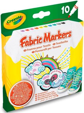 Фломастеры для рисования по ткани Crayola 10 шт (58-8633)