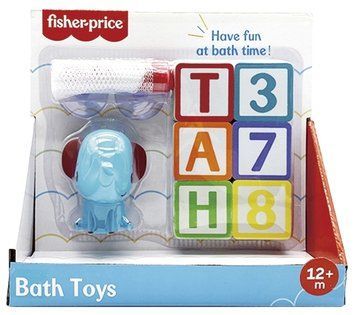 Набір для гри з водою Fisher-Price Слоненя з літерами та цифрами (GMBT004C)