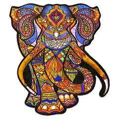 Фігурний дерев'яний пазл Індійський слон PuzzleOK (PuzA3-00716)
