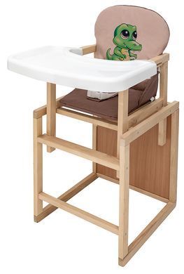 Стільчик-трансформер Babyroom капучино/шоколад, крокодил (Пеппі-230 eko)