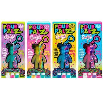 Набор для творчества ToyMonster Pour Palz Флюид Арт Брелок Мишка S4 Вязаные чудеса в ассортименте (FC-G0002)