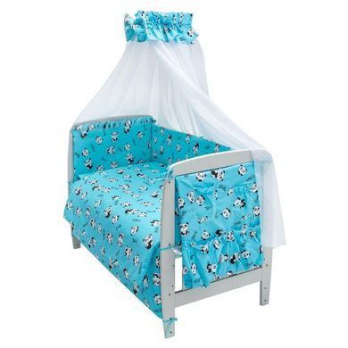 Детская постель Babyroom Gold RG-08 голубой (пандочки)